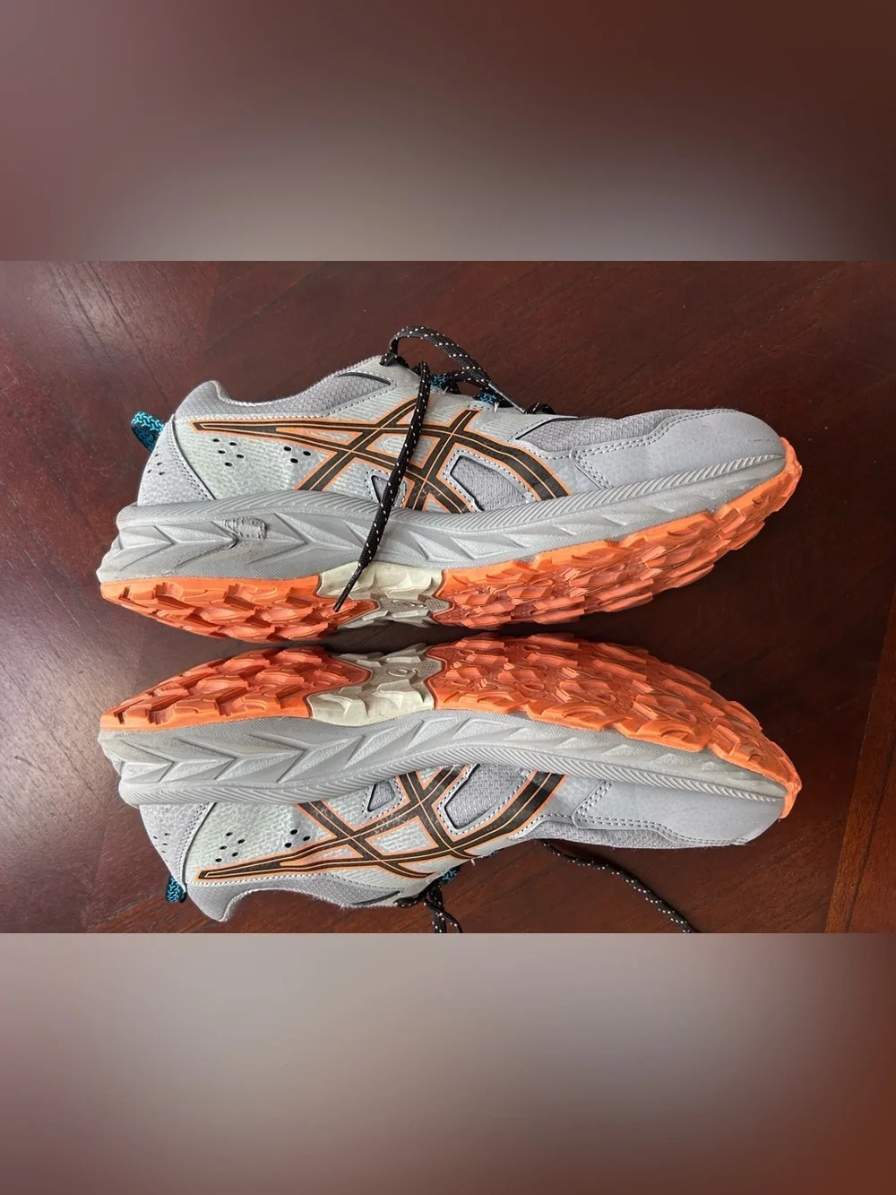 Asics Gray and Orange Men's Sneakers size 10